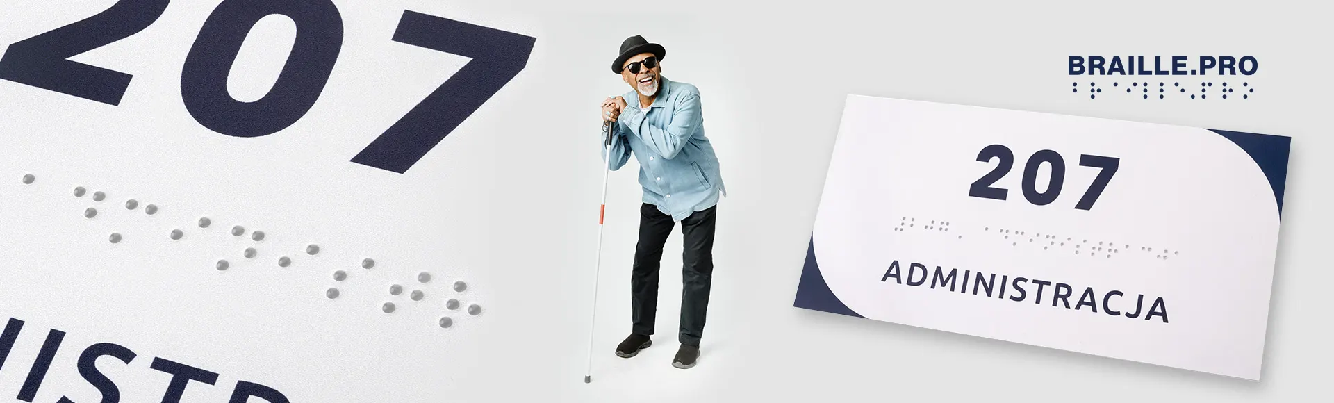 tabliczka braille administracja