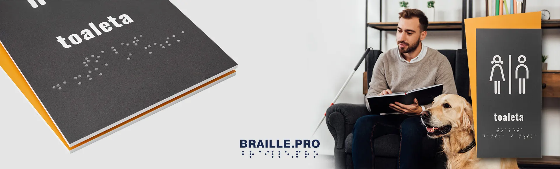 tabliczka braille toaleta