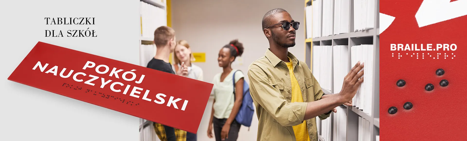 tabliczki braille dla szkół